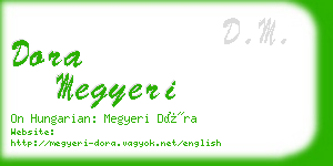 dora megyeri business card